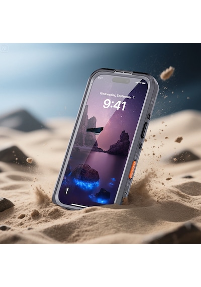 Apple Uyumlu iPhone 17 Kılıf 1-1 Su Geçirmez Kılıf - Siyah