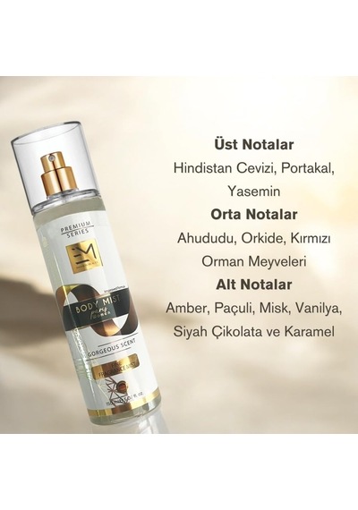 Kadın Body Mist Vücut Parfümü - Premium Seri Paris Kokusu Afrodizyak Etkili Vücut Spreyi