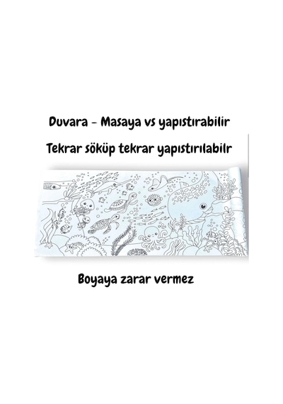 Lino Yapışkanlı Boyama Rulosu Sea World 200x30 Cm