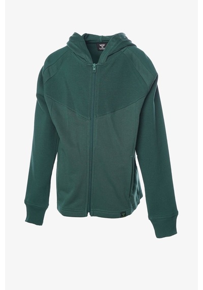 Hummel Hmleluf Zıp Hoodıe Fermuarlı Hoodıe Çocuk Çeket Yeşil