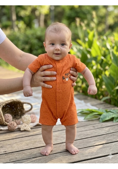 Little Life Turuncu Erkek Bebek Yazlık Tulum