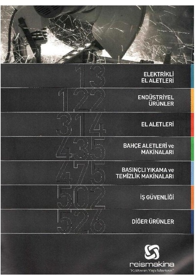 Reis Makina 2015 Ürün Kataloğu Büyük Boy Renkli Resimli Yağlı Kuşe Kağıt