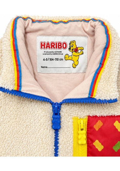 Harıbo Haribo Lisanslı Çocuk Dik Yaka Peluş Polar Ceket Kontrast Fermuarlı Bej Harıbo Haribo Lisanslı Çocuk Dik Yaka Peluş Polar Ceket Kontrast Fermuarlı Bej