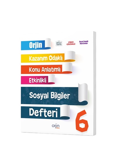 Orjin Okul 2024 6. Sınıf Sosyal Bilgiler Kazanım Odaklı Defteri