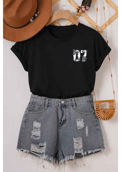 Spoyi Soul 07 Tasarımlı %100 Pamuk Yarım Oversize Siyah T-mhirt