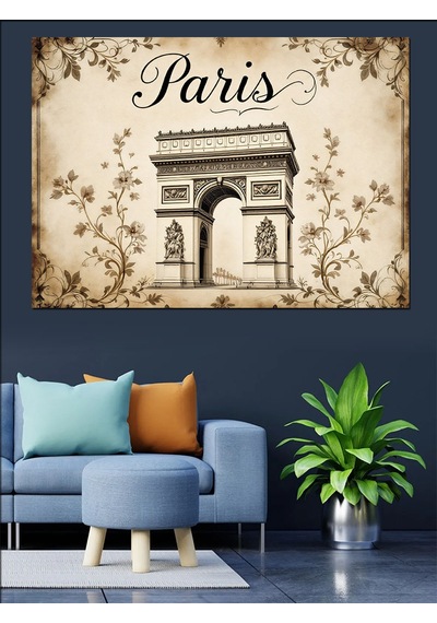 Vintage Paris Zafer Takı Posteri Dekoratif Kanvas - Mdf Ahşap Tablo