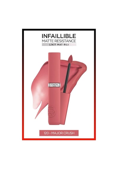 L'Oreal Paris Infaillible Matte Resistance Likit Mat Ruj 120 Major Crush