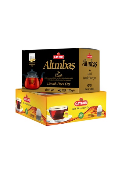 Altın 100'lü Bardak Ve Altınbaş 40'lı Demlik Poşet Çay Paketi