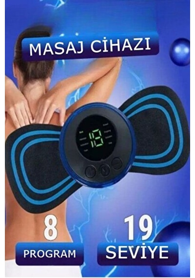 Ovmalı Akımlı Tens Masaj Cihazı 8 Farklı Masaj Seçeneği 19 Yoğunluk Seviyeli