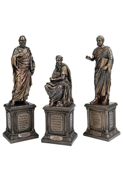Veronese Koleksiyon 3lü Filozof Set Aristo Plato Socrates 30-37cm