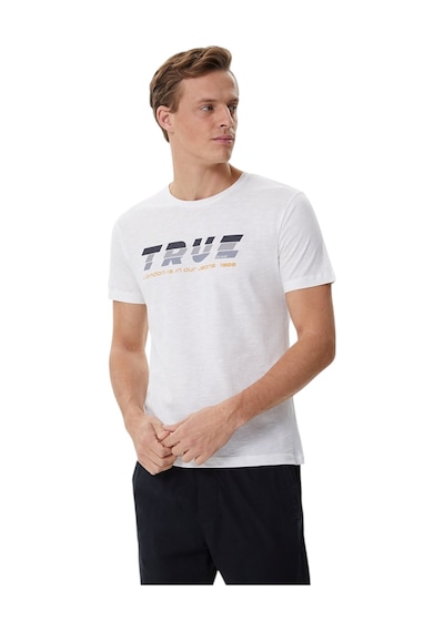 Lee Cooper Erkek Bisiklet Yaka T-shirt Beyaz