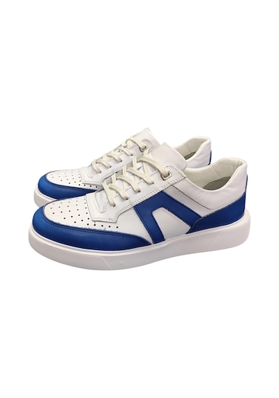 King Paolo King Shoes Mavi Beyaz Erkek Sneaker Beyaz - Mavi