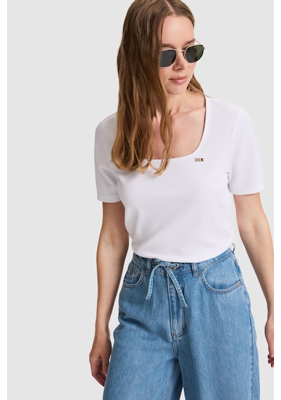 U.s. Polo Assn. Kadın Beyaz Tişört Basic 50323524-vr013