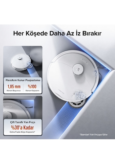 Roborock Qrevo 2 Pro Akıllı Robot Süpürge Beyaz