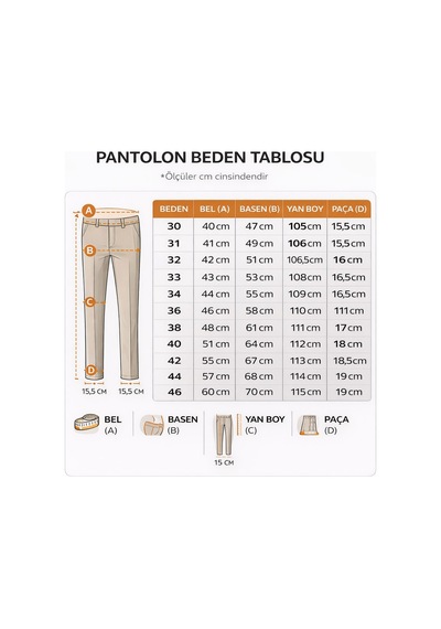 Plus Scorpion Erkek Tam Beli Lastikli Duble Paça Likralı Kumaş Pantolon Siyah