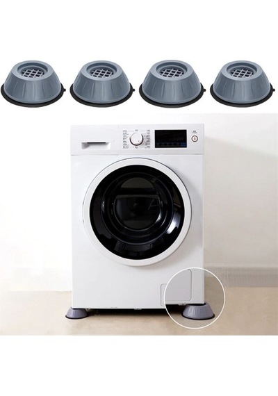 Çamaşır Makinesi Kaydırmaz Ayak 4lü Set Gri Diğer