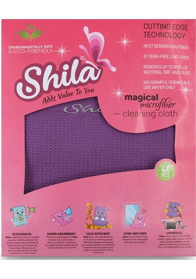 Shila Mikrofiber Temizlik Bezi 4'lü 42 x 68 CM