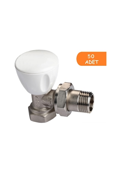 50 Adet Eca Rv3 1/2 Köşe Radyatör Valfi Petek Havlupan Vanası 602120641