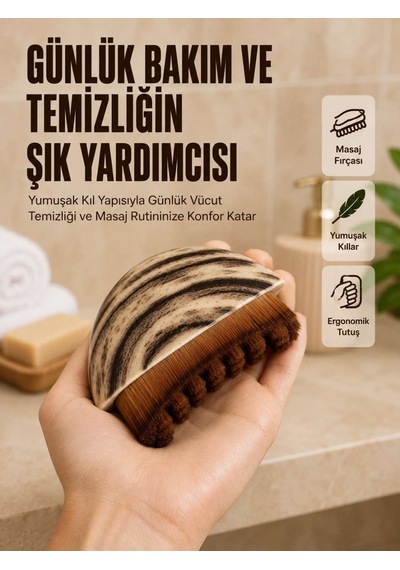 Banyo Fırçası Yumuşak Kıllı Ergonomik Vücut Temizleme Fırçası