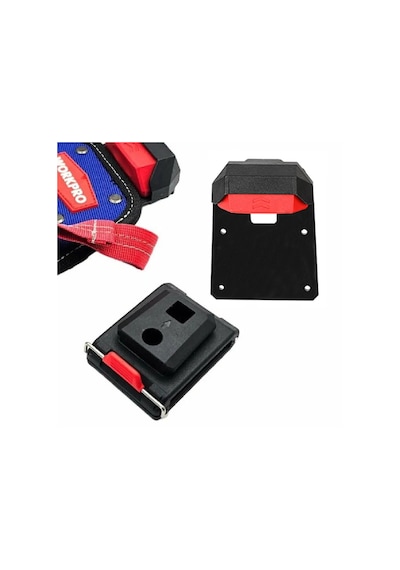 Workpro Wp281079 Smart Clip Bel Tipi Alet Çantası Hızlı Tak-çıkar Kemer Klipsi + Çanta Bağlantı Adap