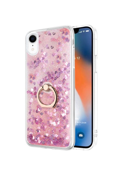 Microsonic Apple Uyumlu iPhone XR Kılıf Glitter Liquid Holder