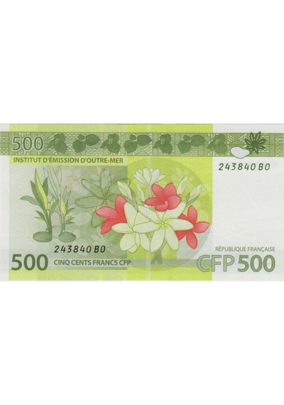 Fransa Pasifik Toprakları 500 Frank Cfp 2019 Çil.