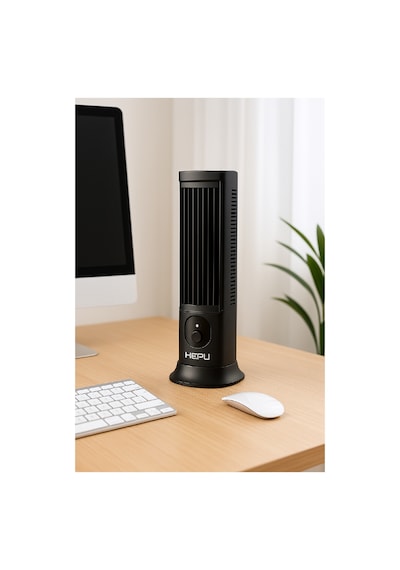 Hepu Hp-f21 Usb Şarjlı Sessiz Kule Tipi Masaüstü Mini Fan 3 Kademeli