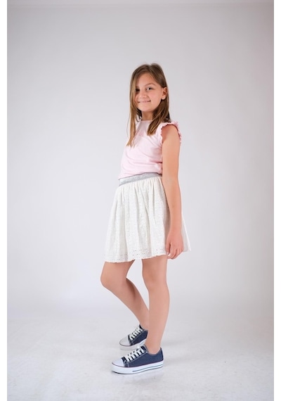 Pamuklu Etek Beyaz Nanna Fashion 2022-G-0007
