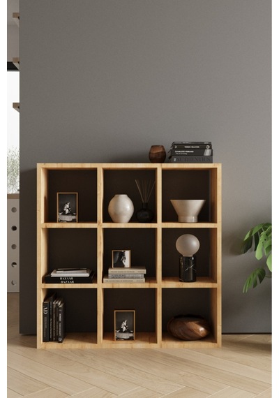Classy 107oya 9 Raflı Kare Kitaplık Safir Meşe