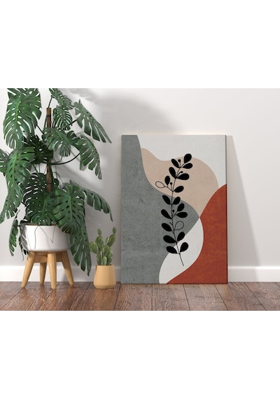 Bk Home Minimalist Style Plant Tasarımlı Kanvas Tablo 70X100Cm-1