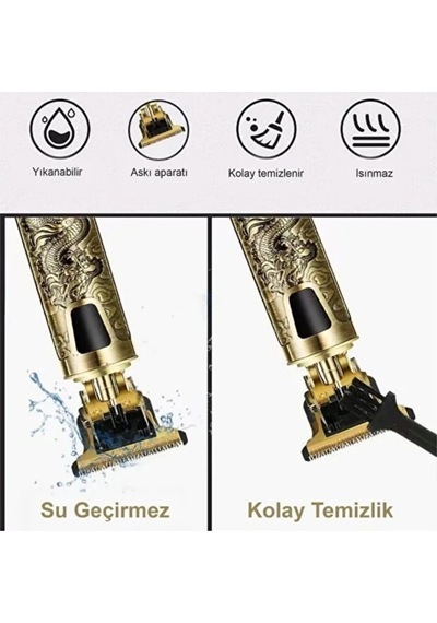 Vintage T9 Profesyonel Şarjlı Saç Ve Sakal Kesme Makinesi