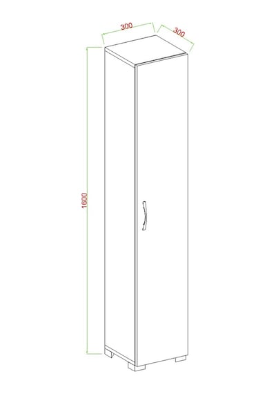 Mundo Tek Kapılı Banyo Dolabı Çok Amaçlı Dolap - Atlantik Çam Atlantik Çam