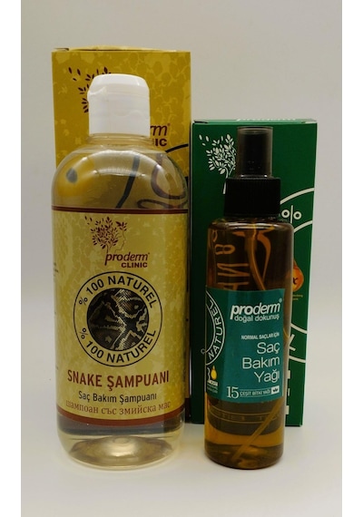 Proderm Snake Şampuanı 500 ML + Normal Saçlar İçin Saç Bakım Yağı 150 ML