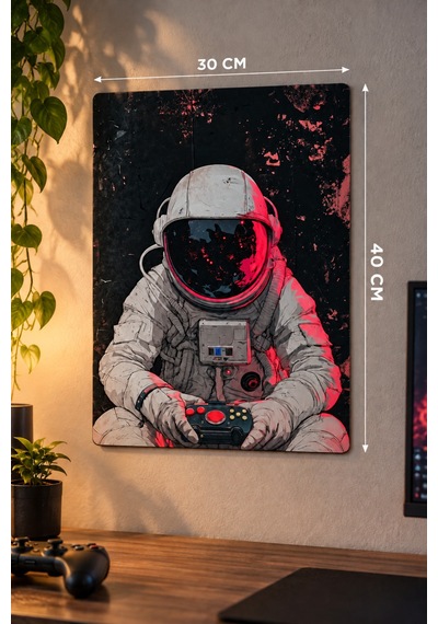Gamer Set - 30x40 Dekoratif Metal Tablo - 50x40 Özel Tasarım Gaming Mouse Pad Ve Özel Tasarım Kupa 3'lü Oyuncu Odası Hediye Seti