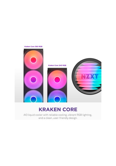 Tr Kraken Core 240 Rgb Rl-kr24c-b1 Siyah İşlemci Sıvı Soğutucu