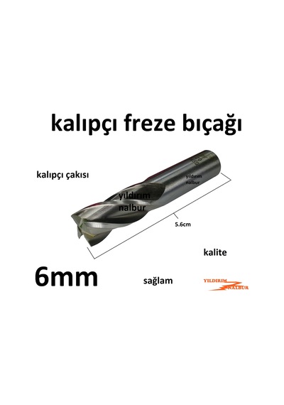 Kalıpçı Freze 6mm Kalıpçı Bıçak Freze Çakısı Altı No Parmak Freze