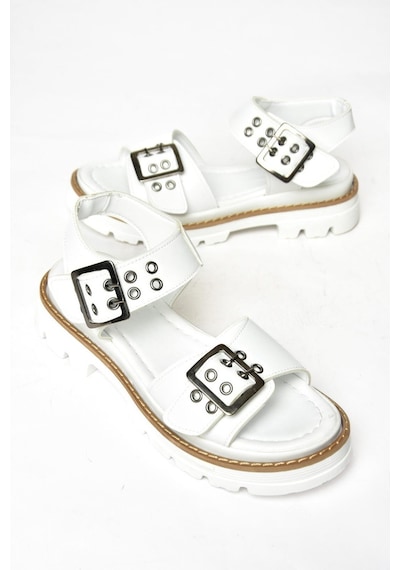 Fox Shoes S996074009 Beyaz Kadın Sandalet Beyaz