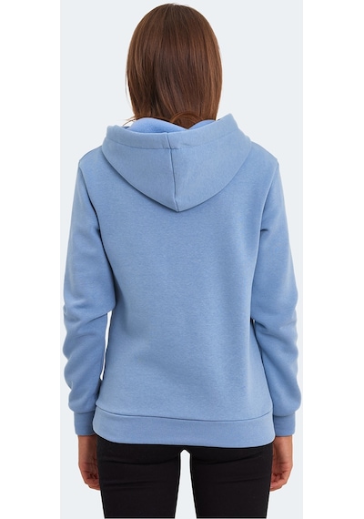 Slazenger KESHIAN IN Kadın Kapüşonlu Cepli Mavi Sweatshirt