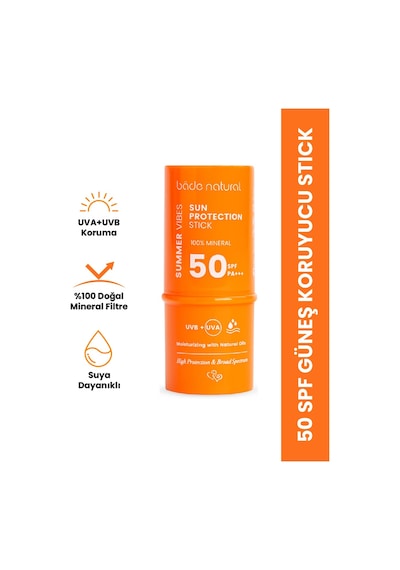 Bade Natural Mineralli ve Besleyici Güneş Koruyucu Stick SPF50 6 G