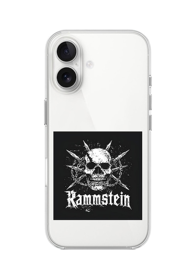 Apple Uyumlu iPhone 16 Şeffaf Kılıf Rammstein Tasarımlı