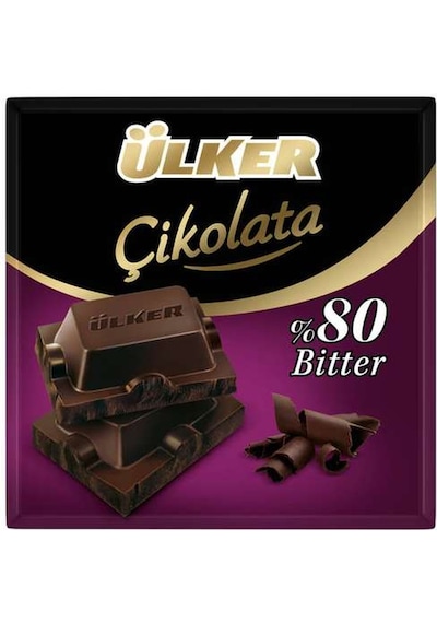 Ülker %80 Kakaolu Bitter Kare Çikolata 70 G