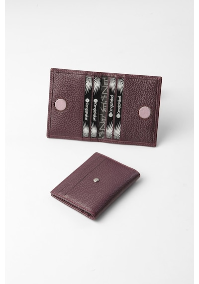 Cengiz Pakel Hakiki Deri Gizli Mıknatıs Detaylı Unisex Kartlık - 2520 - Mürdüm/lila 2520-mürdüm-lila