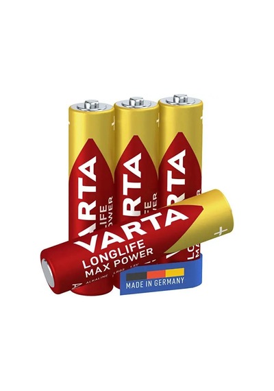 Varta Longlife Max Power Aaa Alkalin İnce Kalem Pil, Lr03, 1,5v, 4'lü Paket
