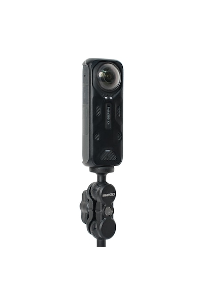 Knmaster Mc-200 360 Ayarlanabilir Motosiklet Çift Yengeç Kelepçeli Double Clamp Aksiyon Kamera Destek Aparatı 17 Cm