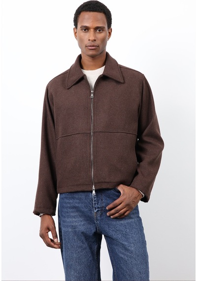 Antioch Regular Fit Dokulu Erkek Mont Kahve