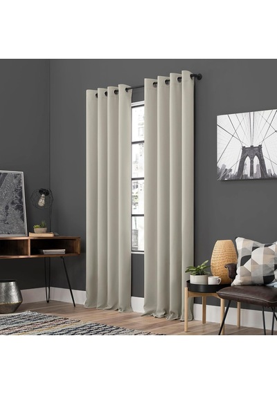 Soho 2'li Paket Karartma Enerji Verimli Gromet Perde Panel Çifti, 137,16 Cm X 213,36 Cm, İnci