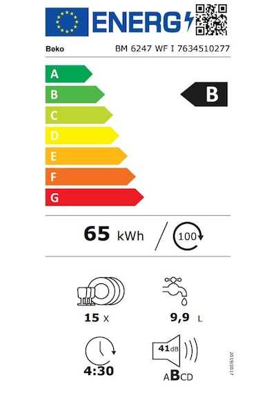 Beko BM 6247 WF I 6 Programlı 15 Kişilik Bulaşık Makinesi
