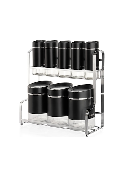 Schafer Silver Touch Baharat Takımı 9 Parça-siyah Siyah