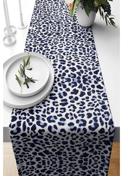 Pelangi Leopar Desen Leke Tutmaz Kumaş Salon Mutfak Masa Değişik Ranır Modelleri Runner, Siyah-mavi 40 X 140 Çok Renkli Pelangi Leopar Desen Leke Tutmaz Kumaş Salon Mutfak Masa Değişik Ranır Modelleri Runner, Siyah-mavi 40 X 140 Çok Renkli