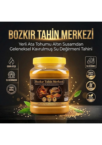 Bozkır Tahin Merkezi Yerli Ata Tohumu Altın Susam Doğal Tahini Kavrulmuş 930 G